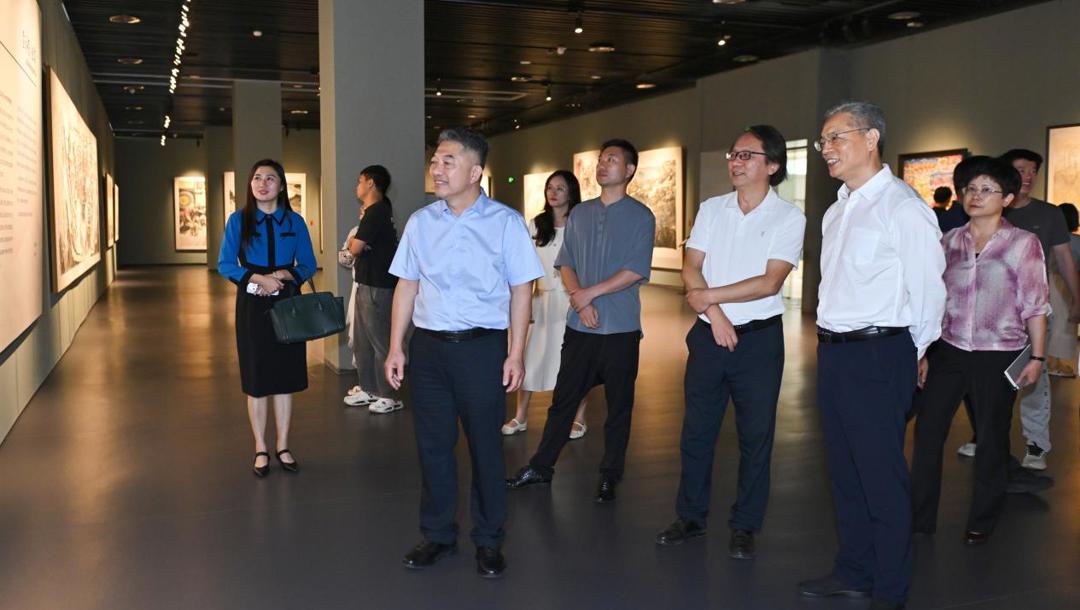 “运河丹青&nbsp;八桂华章——漓江画派平陆运河主题美术作品展”在广西美术馆启幕