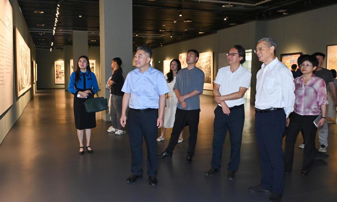 “运河丹青&nbsp;八桂华章——漓江画派平陆运河主题美术作品展”在广西美术馆启幕